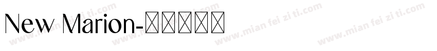 New Marion字体转换